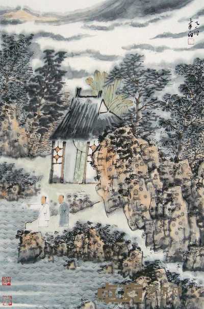 张捷 山水 立轴 68.5×45.5cm